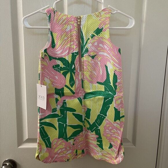 Lilly Pulitzer for Target Flamingo Fan Dance Shift Dress Girls Size S 6-6X NWT - Picture 9 of 13